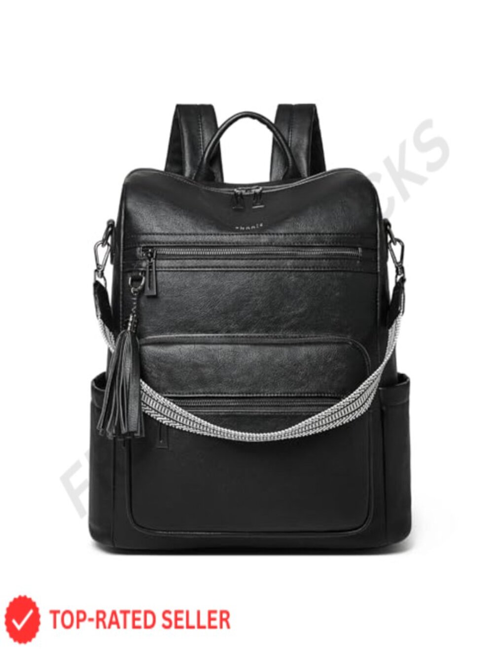 Faux Leather Laptop Backpack for Women Airline Approved 15.6 Inch Travel Work